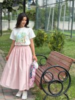 CEP DETAYLI UZUN PEMBE ETEK (2)