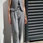 KETEN ÖNDEN BAĞLAMALI YELEK PANTOLON GRİ TAKIM