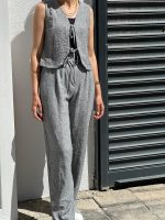 KETEN ÖNDEN BAĞLAMALI YELEK PANTOLON GRİ TAKIM (3)