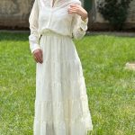 KREM RENK LUANDA ELBİSE %100 COTTON