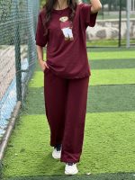 TEDDY BEAR BORDO RENKLİ EŞOFMAN TAKIMI (1)