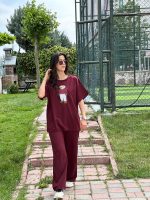 TEDDY BEAR BORDO RENKLİ EŞOFMAN TAKIMI (3)