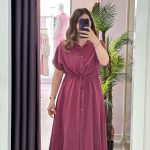 BELDEN BAĞLAMALI GÖMLEK ELBİSE