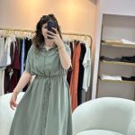 BELDEN BAĞLAMALI GÖMLEK ELBİSE