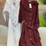 GOLD DÜĞME DETAYLI TEK OMUZ AÇIK GÖMLEK ELBİSE