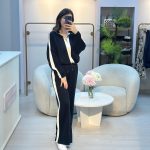 2RENK YAKASI FERMUARLI MODAL SWEAT EŞOFMAN ALT TAKIM